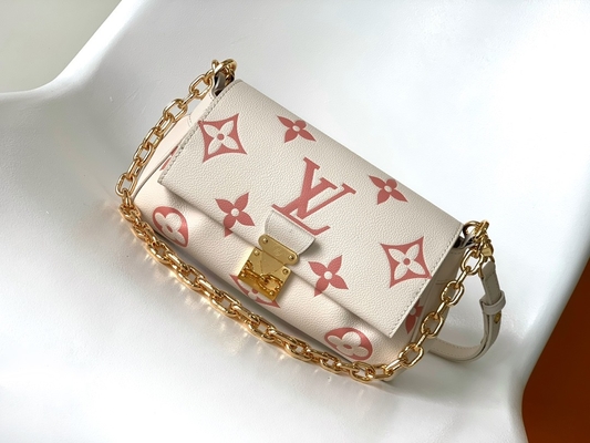حقيبة Favourite Creme Mini Sling Bag ذات العلامات التجارية LV Rose Trianon Two Monogram Empreinte Leather