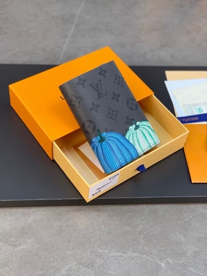Louis Vuitton LV X YK Mini Designer Purses Pocket Organizer أسود القرع طباعة