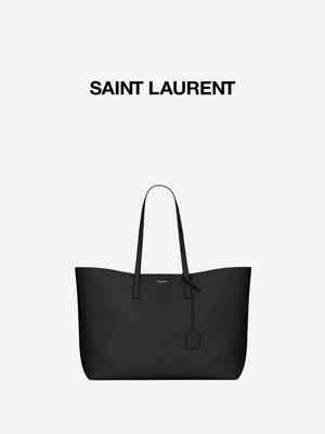 1.4 رطل جلدية محكم تحمل علامة تجارية حقيبة يد سوداء YSL جلد العجل حقيبة الشرق والغرب