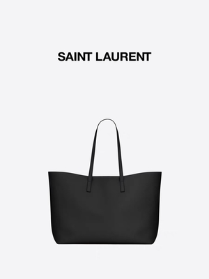 1.4 رطل جلدية محكم تحمل علامة تجارية حقيبة يد سوداء YSL جلد العجل حقيبة الشرق والغرب