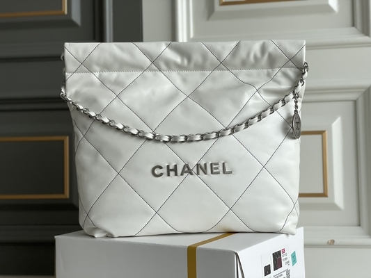 22S Calfskin Navy Chanel 22 &quot;Trash Bag&quot; حقيبة يد صغيرة ODM