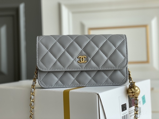 سوداء صغيرة Coco Chanel WOC Clutch Handbags Wallet على سلسلة CF20