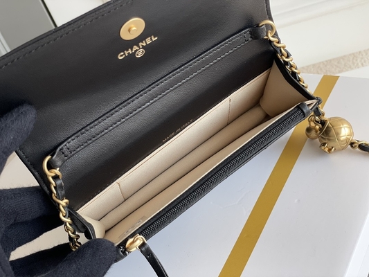 سوداء صغيرة Coco Chanel WOC Clutch Handbags Wallet على سلسلة CF20