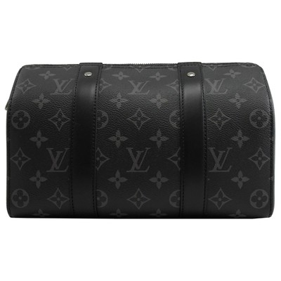 حقيبة كلاسيك مونوغرام Eclipse LV CITY KEEPALL حقيبة من قماش الجاكار وحقيبة كروس بودي من بوسطن
