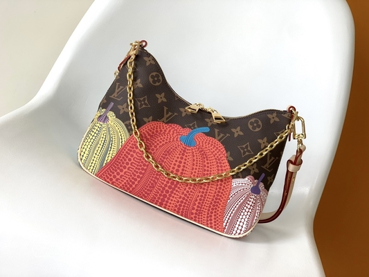 حقيبة بولوني مونوغرام LV من القماش المطلي بطباعة القرع