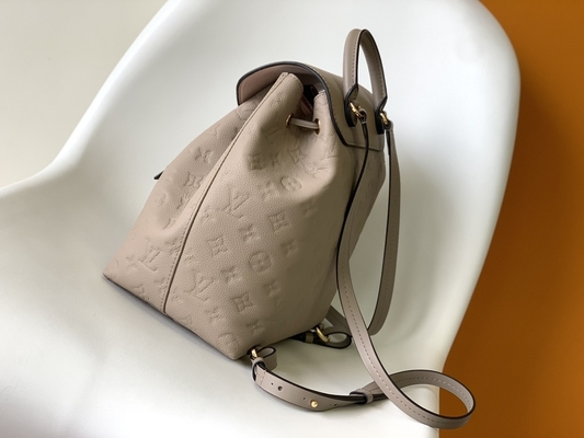 LV Designer Brand Backpack لويس فيتون Monogram Montsouris Backpack Pink Black