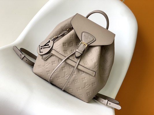 LV Designer Brand Backpack لويس فيتون Monogram Montsouris Backpack Pink Black