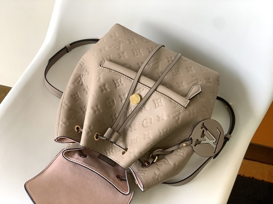 LV Designer Brand Backpack لويس فيتون Monogram Montsouris Backpack Pink Black