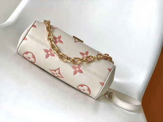 حقيبة Favourite Creme Mini Sling Bag ذات العلامات التجارية LV Rose Trianon Two Monogram Empreinte Leather