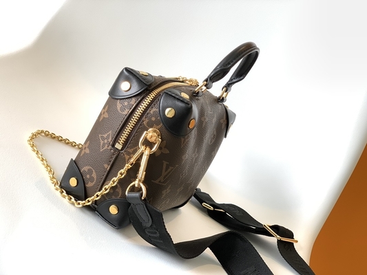 حقائب لويس فويتون ذات العلامات التجارية المخصصة Petite Malle Souple Empreinte Monogram Brown Black