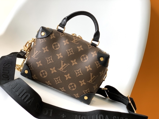حقائب لويس فويتون ذات العلامات التجارية المخصصة Petite Malle Souple Empreinte Monogram Brown Black
