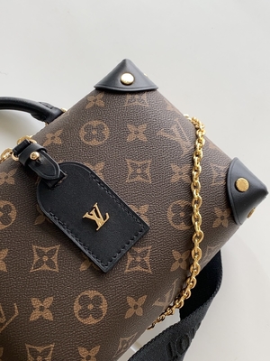 حقائب لويس فويتون ذات العلامات التجارية المخصصة Petite Malle Souple Empreinte Monogram Brown Black