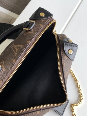 حقائب لويس فويتون ذات العلامات التجارية المخصصة Petite Malle Souple Empreinte Monogram Brown Black