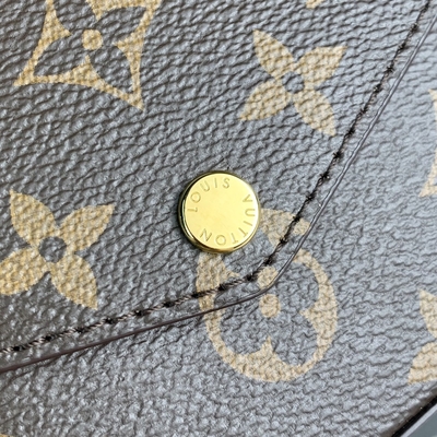 حقيبة صغيرة LV Felicie Pochette مونوغرام محفظة فوشيا بطانة