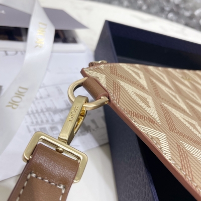ODM Christian Dior Mini Designer Purses A5 CD Pouch Bag Diamond جلد أصلي