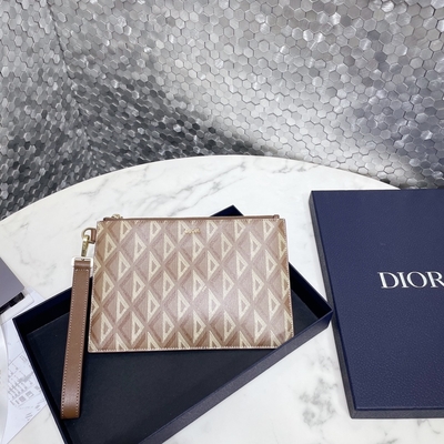 ODM Christian Dior Mini Designer Purses A5 CD Pouch Bag Diamond جلد أصلي