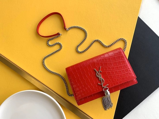 متوسطة كيت شرابة الأحمر YSL سان لوران ووك سحاب إغلاق