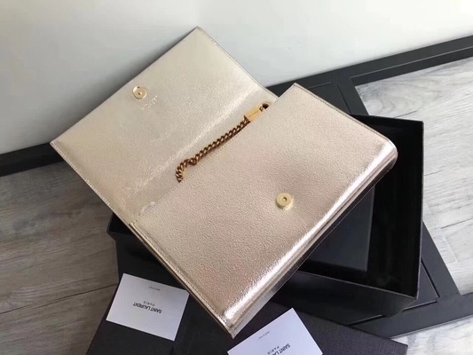حقيبة قابلة للتعديل من البوليستر Saint Laurent YSL Woc مع إغلاق بسحاب فضي