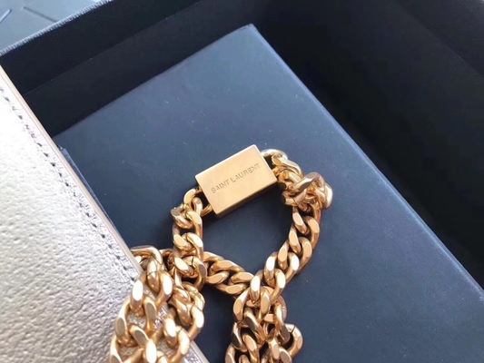 حقيبة قابلة للتعديل من البوليستر Saint Laurent YSL Woc مع إغلاق بسحاب فضي