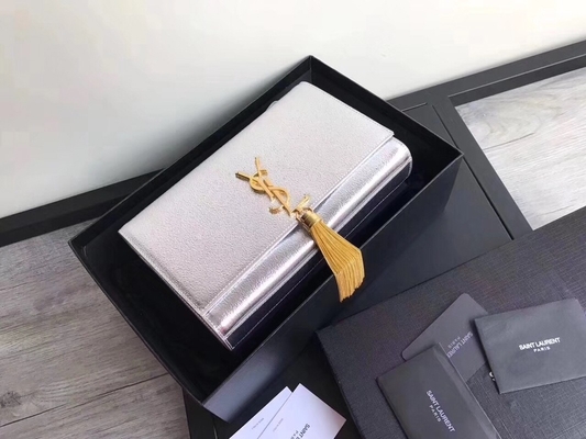 حقيبة قابلة للتعديل من البوليستر Saint Laurent YSL Woc مع إغلاق بسحاب فضي