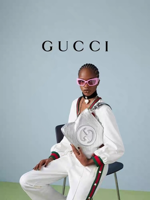 حقيبة يد صغيرة Gucci Blondie حقيبة يد نسائية فاخرة باللون الأبيض الفضي