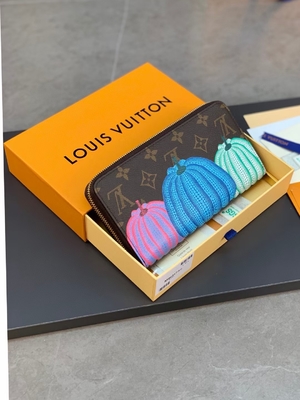 للجنسين Canvas LV Sarah Monogram Wallet Damier Collaboration Leather