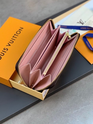 للجنسين Canvas LV Sarah Monogram Wallet Damier Collaboration Leather