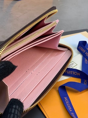 للجنسين Canvas LV Sarah Monogram Wallet Damier Collaboration Leather