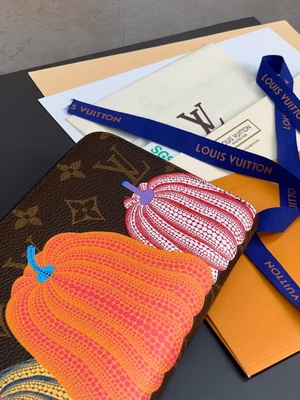 للجنسين Canvas LV Sarah Monogram Wallet Damier Collaboration Leather