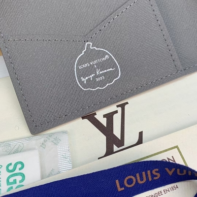 Louis Vuitton LV X YK Mini Designer Purses Pocket Organizer أسود القرع طباعة