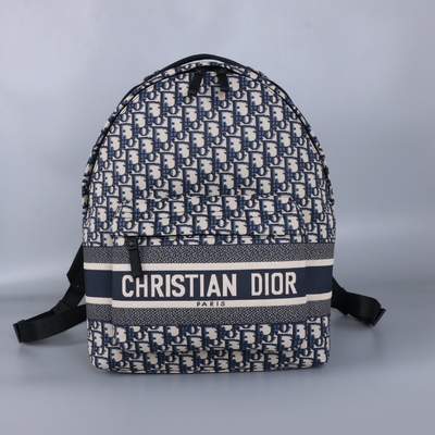 حقيبة ظهر صغيرة بتصميم Diortravel Blue Dior Oblique Jacquard