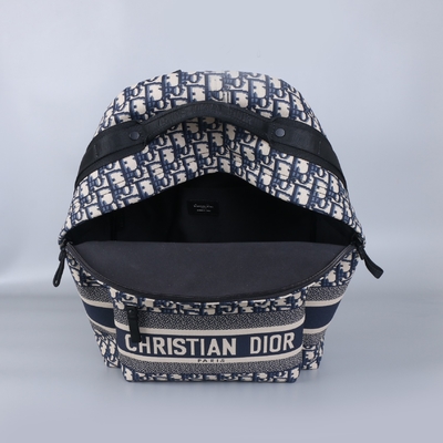 حقيبة ظهر صغيرة بتصميم Diortravel Blue Dior Oblique Jacquard