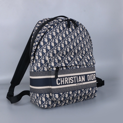 حقيبة ظهر صغيرة بتصميم Diortravel Blue Dior Oblique Jacquard