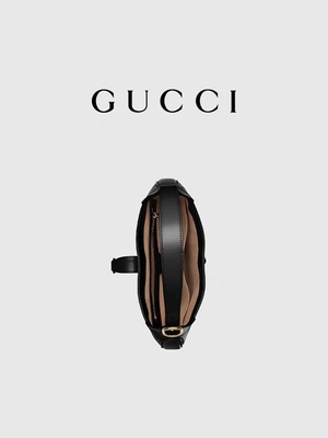 حقيبة جاكي 1961 من الجلد الأسود من Gucci Time Honored Classic Golden Accessories