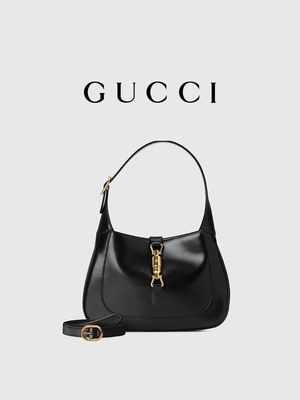 حقيبة جاكي 1961 من الجلد الأسود من Gucci Time Honored Classic Golden Accessories