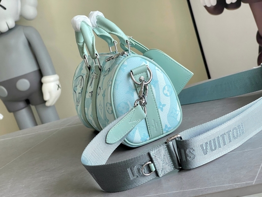 حقيبة مونوغرام بيزنس LV Designer Keepall BandoulièRe 50 حقيبة سفر زرقاء