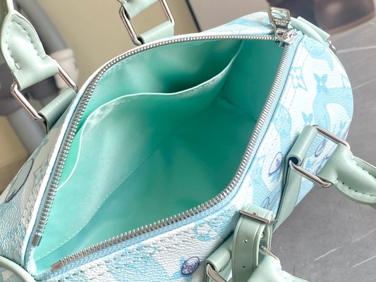 حقيبة مونوغرام بيزنس LV Designer Keepall BandoulièRe 50 حقيبة سفر زرقاء