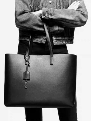 حقيبة كتف تحمل علامة تجارية من الجلد الناعم ST Laurent Shoppers Cross Section ODM